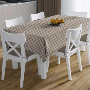 Τραπεζομάντηλο Αλέκιαστο Houndstooth 473 180X300 Beige 70/30 Cott/Pol