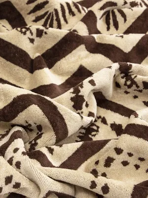 LINO ΠΕΤΣΕΤΑ ΘΑΛΑΣΣΗΣ ZIGZAGE BROWN 86X160