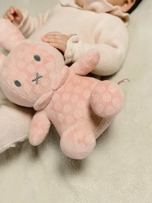 Λούτρινο Από Βελουτέ Ύφασμα 30cm Ροζ Miffy Flowers