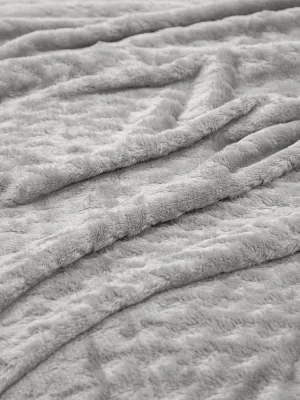 LINO Κουβέρτα Υπέρδιπλη (220x240) Flannel Lofti Ασημί