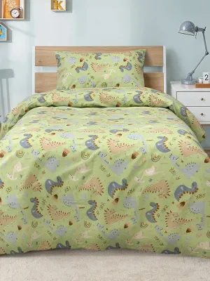 LINO Παιδικά Σετ Σεντόνια (170x260) Jurassic Nap Πράσινο