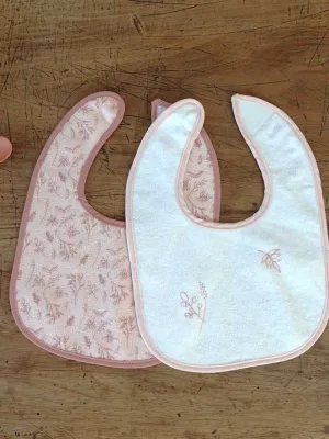 Σετ 6 Σαλιαρών 22x30cm - Pink Flower - Trois Kilos Sept