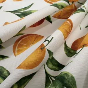Τραπεζομάντηλο Αλέκιαστο Oranges 474 140X180 White-Orange 70/30 Cott/Pol