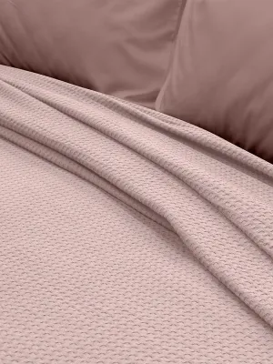 LINO Κουβέρτα Υπέρδιπλη (220x240) Πικέ Cocoon Ροζ