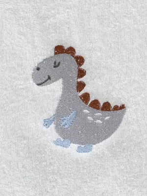 LINO Σετ Πετσέτες 2 Τεμαχίων Κεντητές Lagarto Λευκό