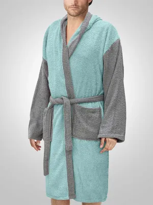 LINO Μπουρνούζι με κουκούλα Large Revel Μέντα