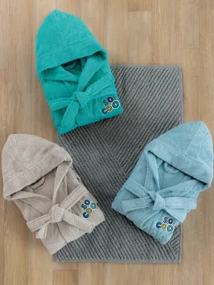 Μπουρνούζι με Κουκούλα Kids Bath COOL GREEN 6-8