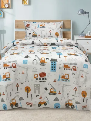 LINO Παιδικά Σετ Σεντόνια (170x260) Playground Town Γκρι