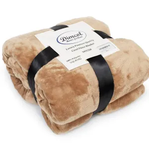 Κουβέρτα Coral Fleece Solid 02 220X240 Beige 100% Polyester