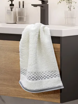 LINO Πετσέτα Χεριών (30x50) Igalo Λευκό/Ασημί