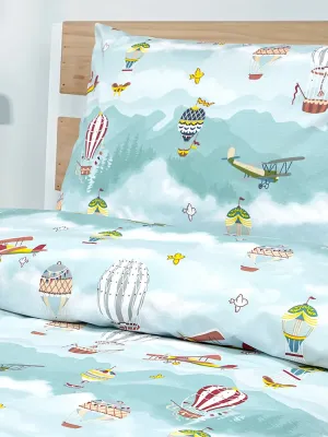 LINO Παιδικά Σετ Σεντόνια (170x260) Cloud Chasers Πετρόλ