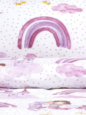 LINO Παιδικά Σετ Σεντόνια (170x260) Dreamy Castleland Λευκό