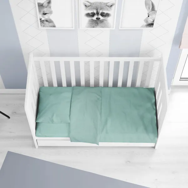 ΠΑΠΛΩΜΑΤΟΘΗΚΗ bebe Solid 497 120X160 Aqua Cotton 100%