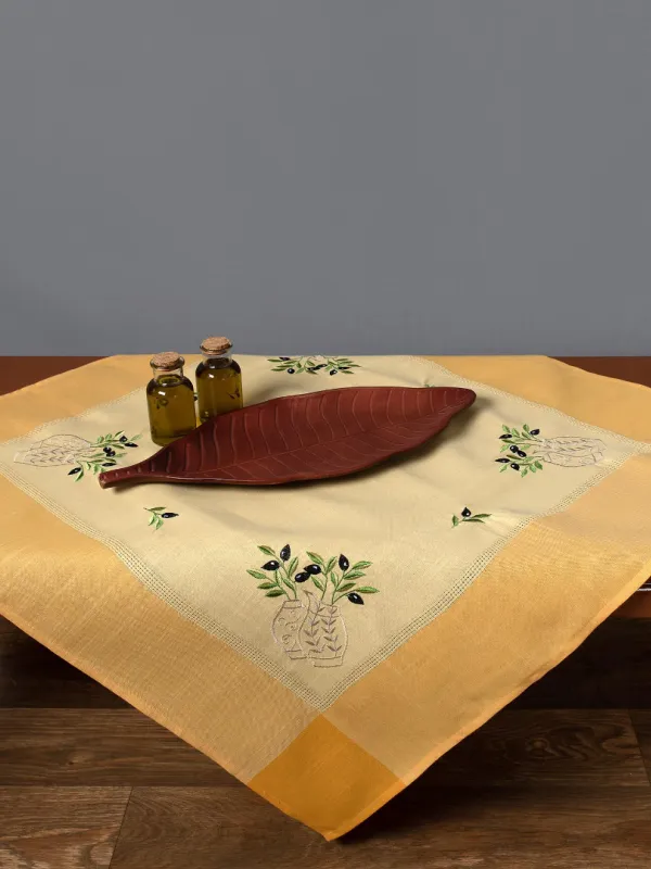 Τραπεζοκαρέ N1 (135cm x 135cm) κίτρινο