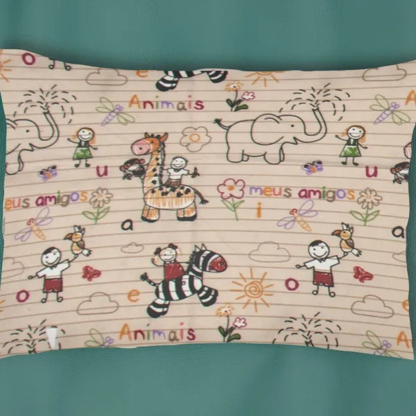 ΜΑΞΙΛΑΡΟΘΗΚΗ ΕΜΠΡΙΜΕ kids Africa 145 50X70 Beige Flannel Cotton 100%