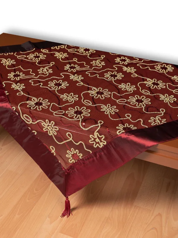 Τούλινο καρέ 7180 (85cm x 85cm) μπορντώ 