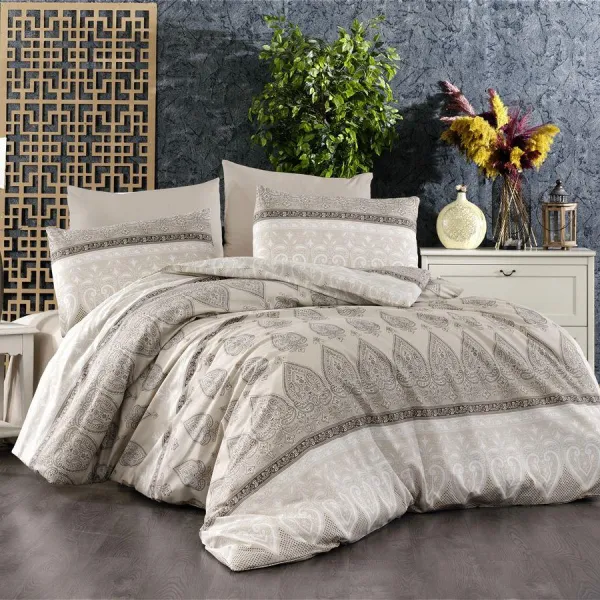 ΣΕΝΤΟΝΙΑ ΕΜΠΡΙΜΕ ΣΕΤ 3 τεμ Ηλέκτρα 361 160X240 Beige Cott/Pol 70/30