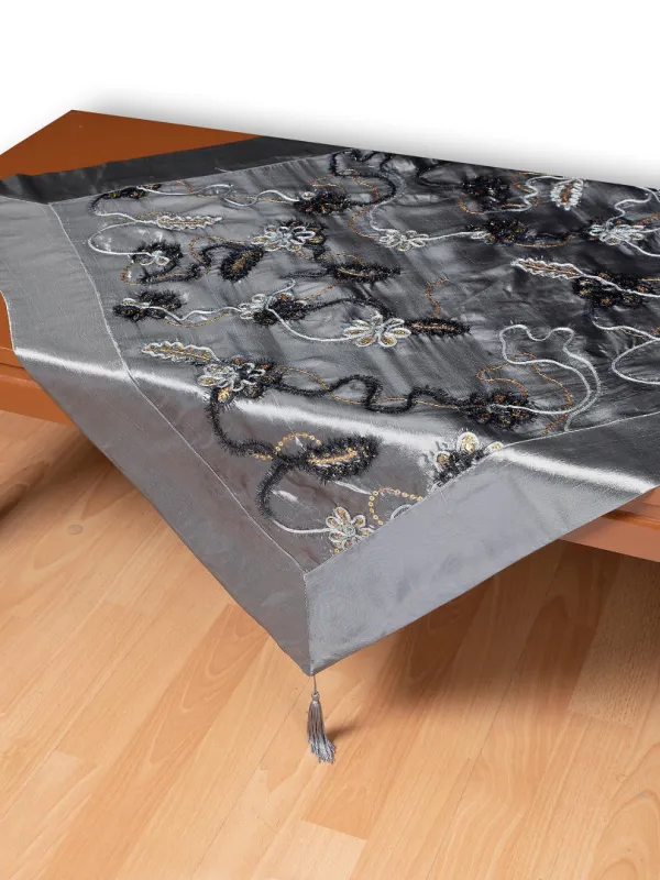 Σατέν τραπεζοκαρέ A11 (120cm x 120cm) γκρί  