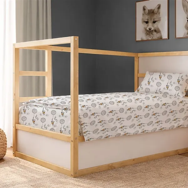 Παπλωματοθήκη Εμπριμέ kids Floating Bunny 715 160X240 Grey 100% Cotton