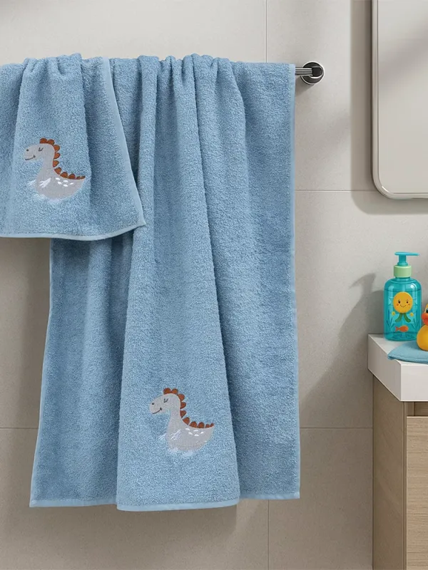 Προϊόν LINO Σετ Πετσέτες 2 Τεμαχίων Κεντητές Lagarto Μπλε Εικόνα