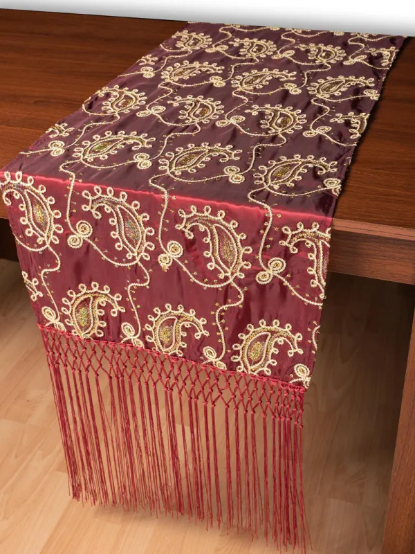 Σατέν τραβέρσα 1028 (50cm x 210cm) μπορντώ  
