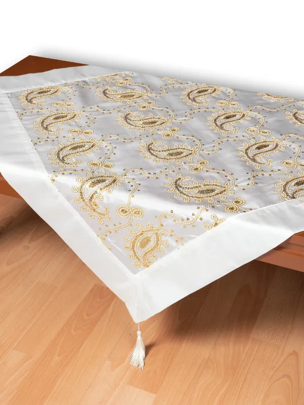 Σατέν τραπεζοκαρέ 1028 (130cm x 130cm) λευκό  