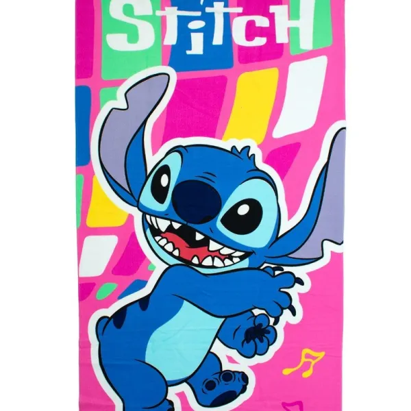 Πετσέτα Θαλάσσης Quick Dry Disney Home Lilo & Stitch 188 70X140 Pink 100% Microfiber