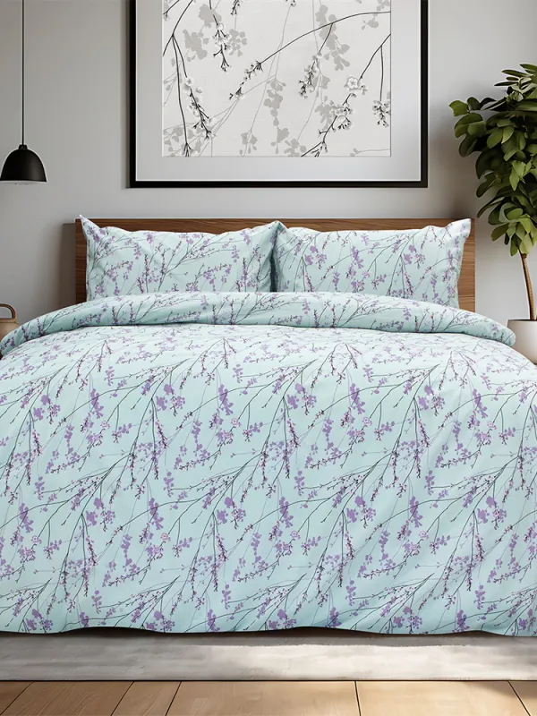 LINO Σετ Παπλωματοθήκη Μονή (165x245) Amandes Λιλά