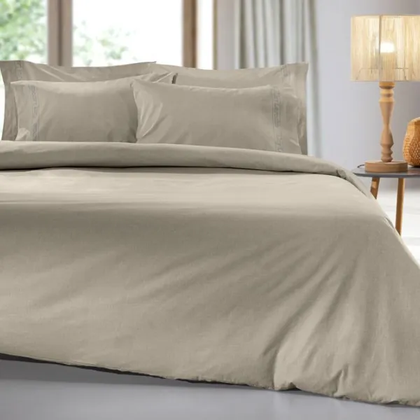 Σεντόνι Color Plus Taupe με Λάστιχο 