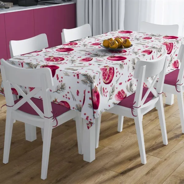 ΑΛΕΚΙΑΣΤΟ ΣΕΤ 2 τεμ (ΤΡΑΠ/ΛΟ 140X140/ΤΡΑΒΕΡΣΑ 40X140) Pomegranate 458 White Cott/Pol 70/30
