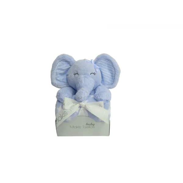 ELEPHANT BLUE ΔΙΑΚΟΣΜΗΤΙΚΟ ΚΟΥΚΛΑΚΙ ΜΕ ΚΟΥΒΕΡΤΑ 