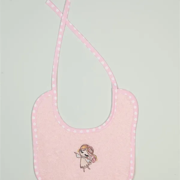 ΣΑΛΙΑΡΑ Με Κέντημα bebe Little Angel 141 25X25 Ροζ 100% Cotton
