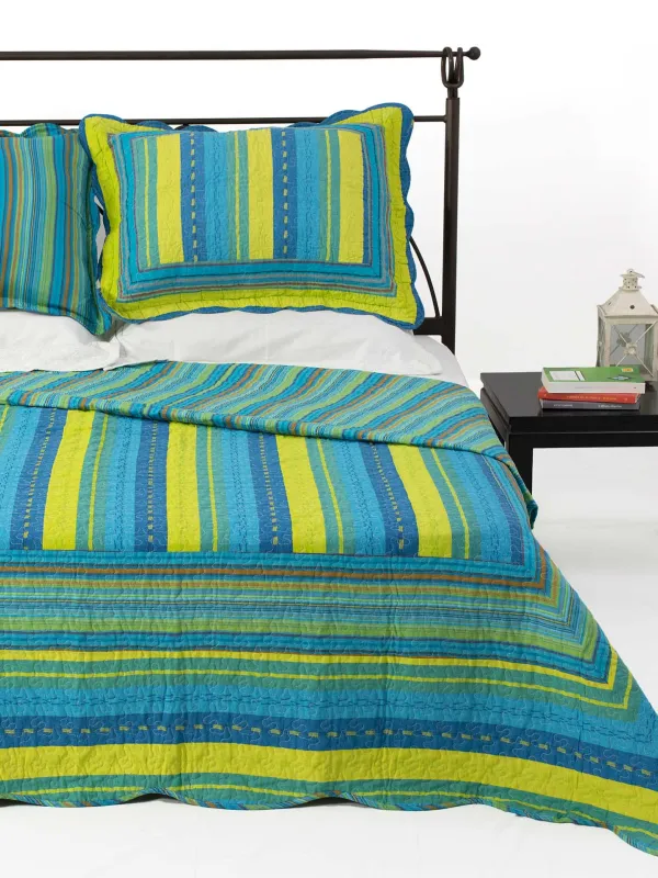 Προϊόν ΚΟΥΒΕΡΛΙ  σετ (220cm x 240cm + 2 x 50cm x 70cm) 8013 μπλέ Εικόνα