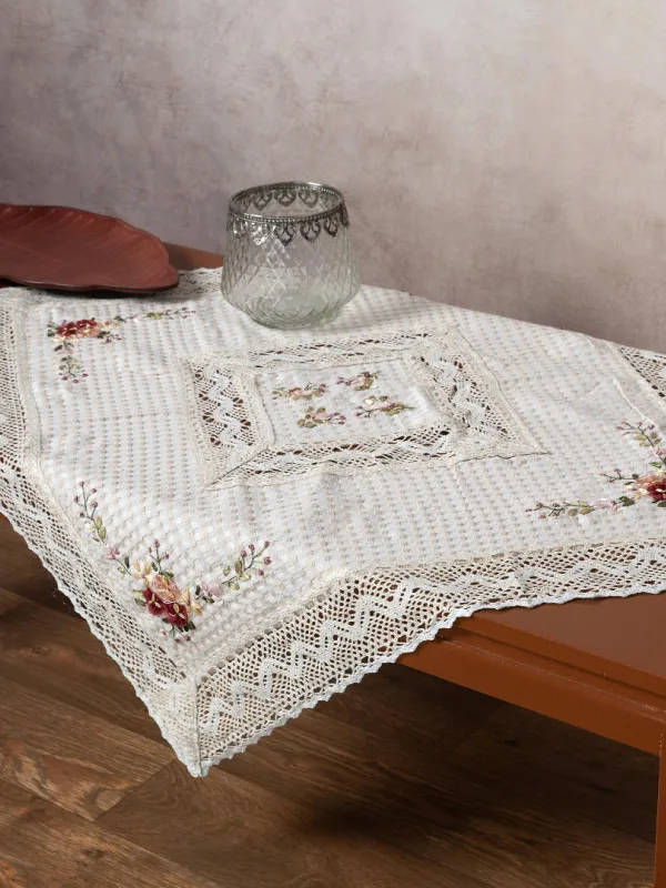 Καρέ με ροκοκό και πλεκτό (90cm x 90cm) 001