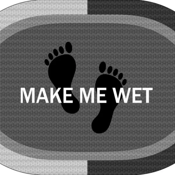 Πατάκι Μπάνιου Oval Αντιολισθητικό Make Me Wet 50X70 Grey 100% Polyester