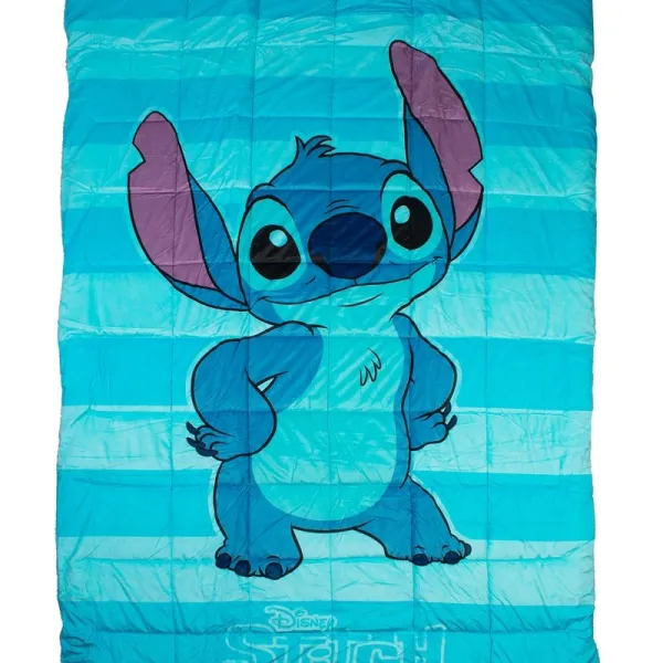 Κουβερτοπάπλωμα Flannel-Sherpa Disney Home Lilo & Stitch 14 160X250 Sky Blue 100% Polyester