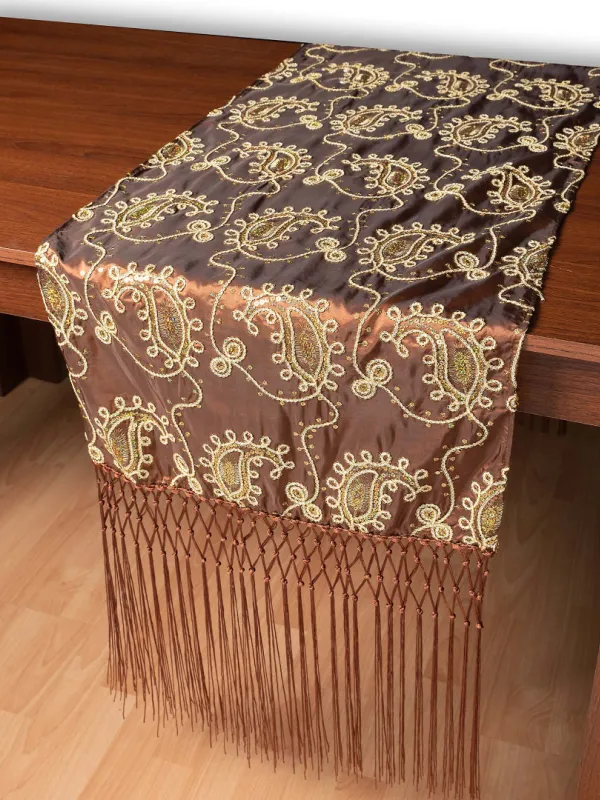 Σατέν τραβέρσα 1028 (50cm x 210cm) καφέ  