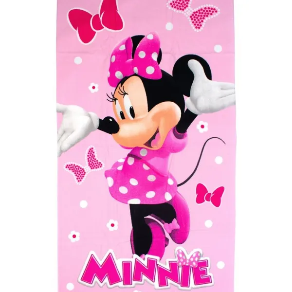 Πετσέτα Θαλάσσης Quick Dry Disney Home Minnie 542 70x140 Baby Pink 100% Microfiber