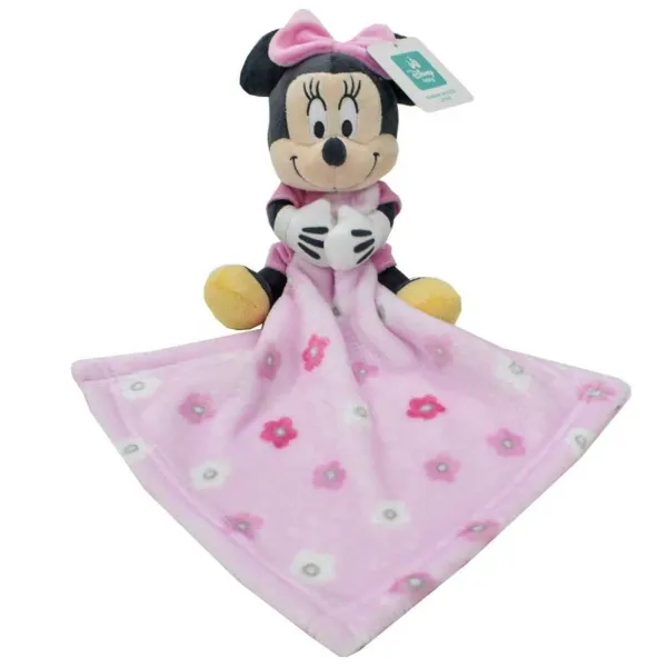 Λούτρινο Disney Home με Πανάκι Παρηγορίας Coral Fleece Εμπριμέ bebe Minnie 37 Ύψος 25 cm Pink 100% Polyester