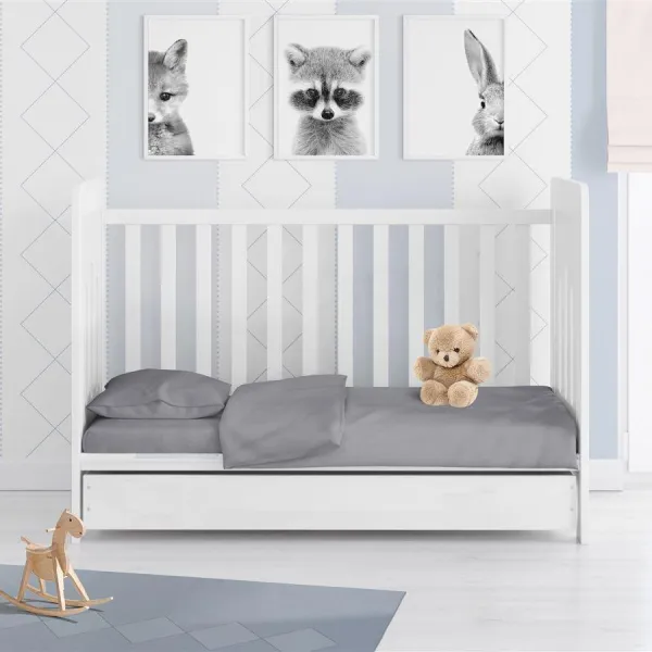 ΚΑΤΩΣΕΝΤΟΝΟ ΜΕ ΛΑΣΤΙΧΟ bebe Solid 495 0,70X1,40X0,15 Dark grey Cotton 100%