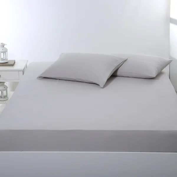 Προϊόν Σεντόνι με λάστιχο jersey (100cm x 200cm + 35cm) light grey Εικόνα