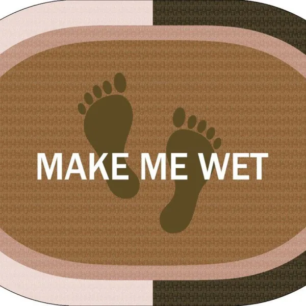 Προϊόν Πατάκι Μπάνιου Oval Αντιολισθητικό Make Me Wet 50X70 Beige 100% Polyester Εικόνα