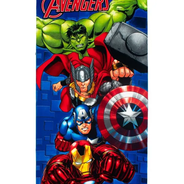Πετσέτα Θαλάσσης Quick Dry Marvel Avengers 052 70x140 Blue 100% Microfiber