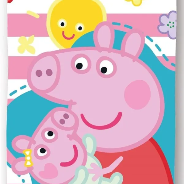 Πετσέτα Θαλάσσης Quick Dry Hasbro Peppa Pig 821 70X140 White-Pink 100% Microfiber