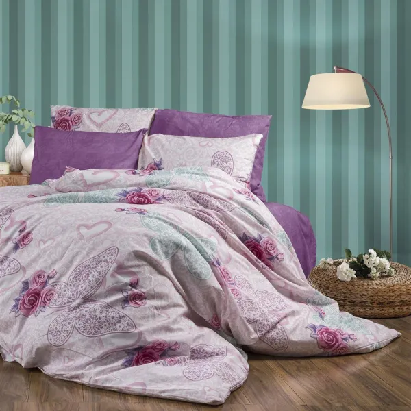 ΣΕΝΤΟΝΙΑ ΕΜΠΡΙΜΕ ΣΕΤ 3 τεμ Χλόη 457 160X240 Pink 70/30 Cott/Pol