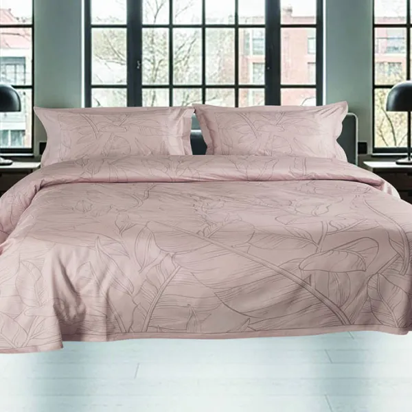 ΠΑΠΛΩΜΑ  Υ/Δ LEAVES 220X240 CM  100% COTTON SATIN 210TC