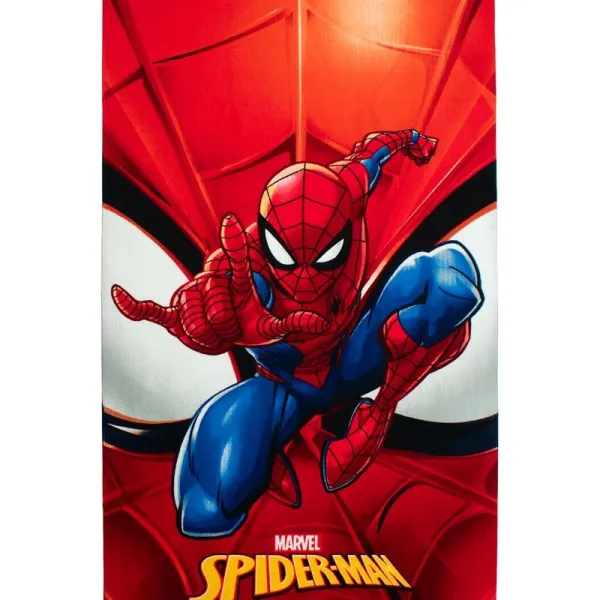 Πετσέτα Θαλάσσης Quick Dry Marvel Spider-Man 669 70X140 Red 100% Microfiber