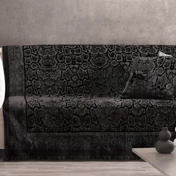 ΤΡΙΘEΣΙΟ ΡΙΧ. COBRA  GREY2  180Χ300 100% CHENILLE