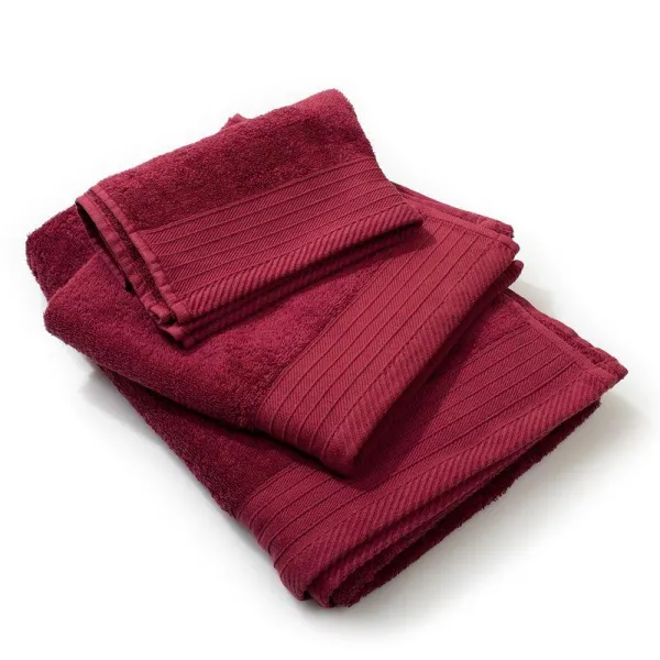 Πετσέτα Πενιέ 500 gr/m² Σετ 3 τεμ 40X60,50X100,80X150 Bordeaux 100% Cotton
