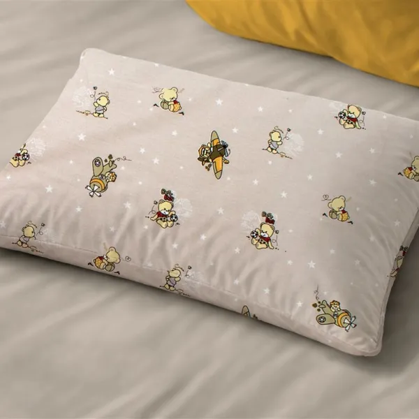 Μαξιλαροθήκη Εμπριμέ kids Bear's Playtime 592 50X70 Beige 100% Cotton